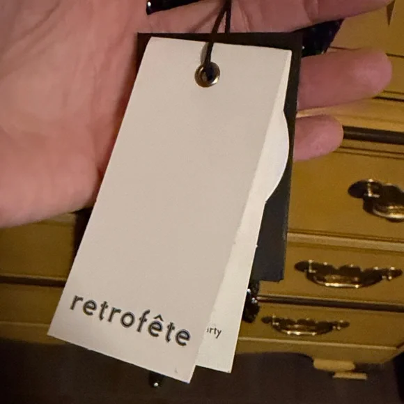 Retrofete Black Sparkle One Shoulder Dress - Picture 4 of 5